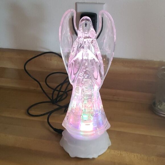 Mr Christmas Angel Glitter Light Sculpture Changes Colors Plays 30 Songs! - Picture 3 of 11
